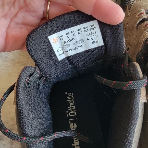 Timberland Sadler Pass Hiking Shoes, Brown Suede, Size 8.5 - Picture 10 of 16